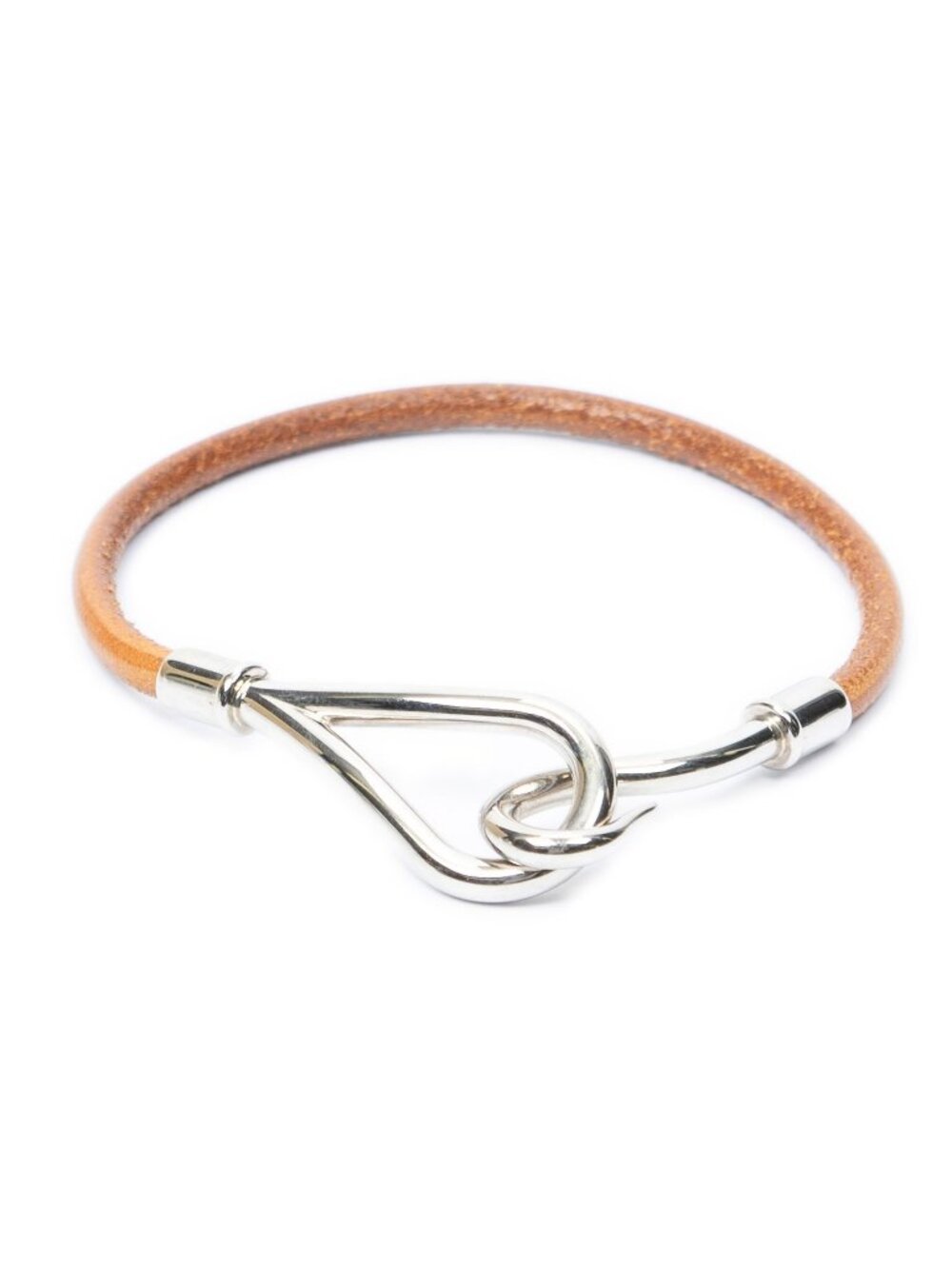 Hermes Jumbo Bracelet Brown Calfskin Leather